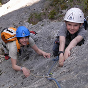 Gorges de la Jonte - Mes enfants, Hugo et Lara